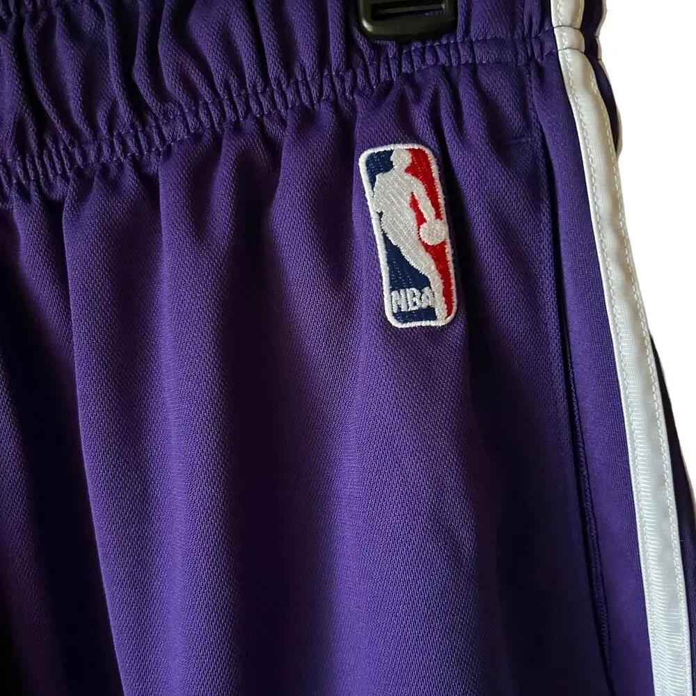 Adidas NBA Los Angeles Lakers Basketball Shorts Purple Yellow Mens Large
